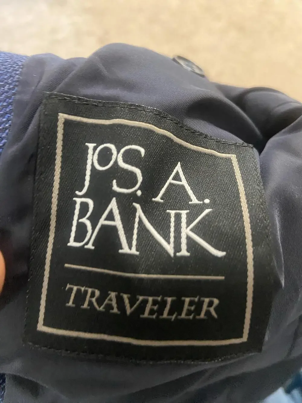 Jos. A. Bank Sport Coat Mens 42 Blue Wool Traveler Two Button Notch Lapel